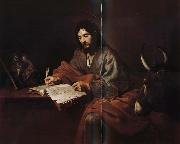 VALENTIN DE BOULOGNE Saint Luc oil